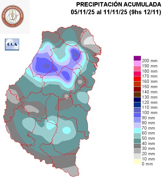 Mapa de precipitaciones
